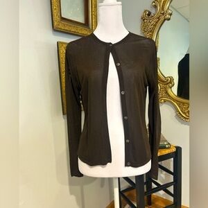 Banana Republic Brown Sheer Cardigan